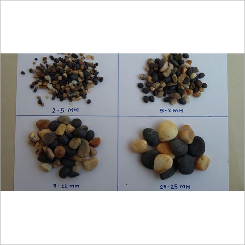 River Stone Mix Natural Black And Off White Machine Polished Pebbles And Mix Colorgravels Solid Surface