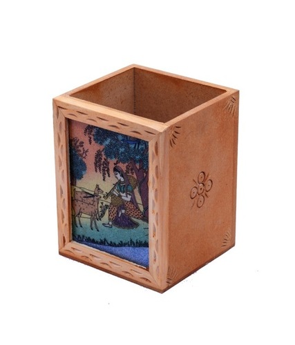 Wooden Pen Stand Handicraft