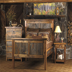 Wooden Bed - Reclaimed Wood, Queen Size, Distressed Finish | Rustic Charm, Durable, Stylish, Comfortable, Easy Assembly