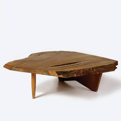 Coffee Table 019 - Wood, Variable Dimensions, Natural Finish | Stylish Design, Durable, Unique Shape, Tapered Legs