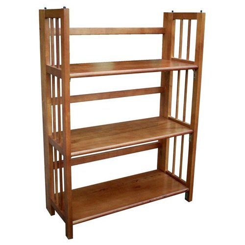 Bookshelve - Wood, 36x12x72 Inches, Brown | Sturdy Shelves, Easy Assembly, Space Saving, Stylish Mission Design