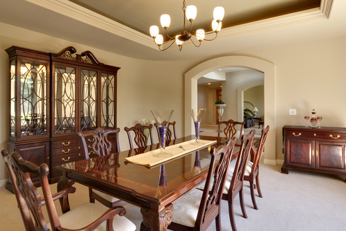 Dinning Set - Wood, 78" x 48" Table, 18" x 24" Chairs | Traditional Style, Polished Finish, Seating for 8