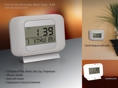 Tow - One Rectangle Clock With Detachable Stand