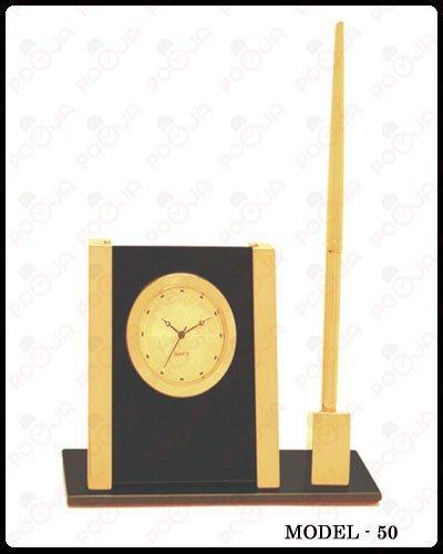 Pen Stand With Table Clock