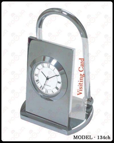 Visiting Card Holder Table Clock