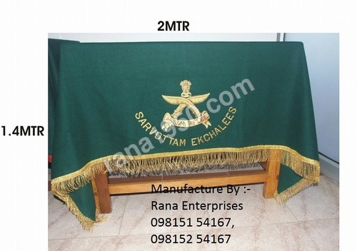 Army Table Cloth With Zari Crest