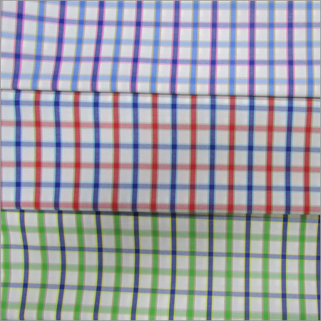 Polyester Cotton Blended Check Fabric