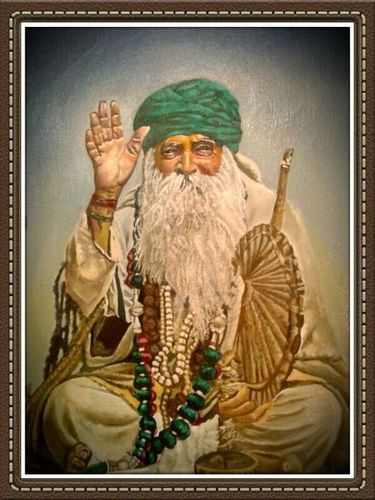 Oil Painting Of A Great Indian Saint
