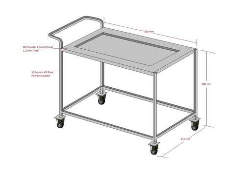 MS Trolley 2 Shelves