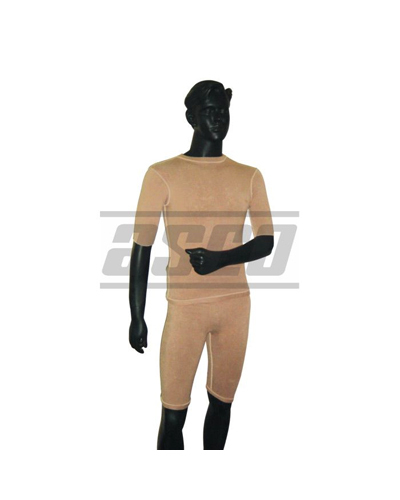 Vest Support with Half Sleeve - Cotton Blend, S-XXL, Beige | Back Support, Breathable Fabric, Comfort Fit, Posture Correction