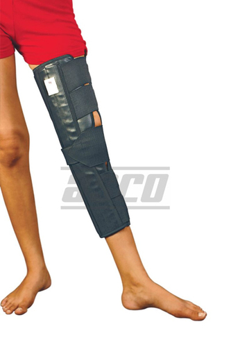 Knee Brace (Long Type) - Neoprene Steel, S-XL, Black | Post-Operative Support, Immobilization, Pain Relief, Injury Support