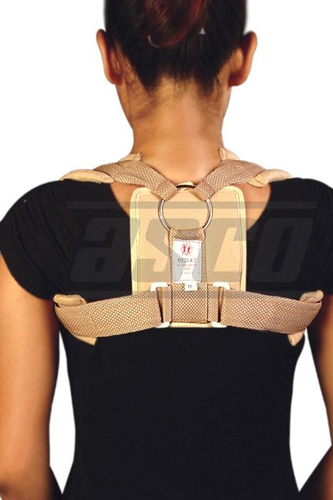 Meek Clavicle Brace-Deluxe (Velcro Foam Padding) - Fabric Foam Plastic, Small to Large, Beige | Adjustable Buckle Straps, Foam Padding, Clavicle Support, Posture Correction