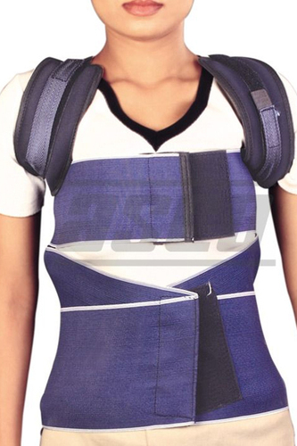 Taylor's Brace Dorso Lumbar Spinal Brace (Super Deluxe) - Fabric Foam, Variable Size, Dark Blue | Spine Support, Posture Correction, Comfortable Fit