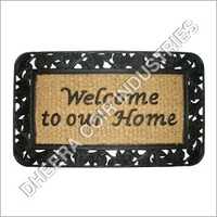 Brush Grill Mat - Coir And Molded Rubber, Rectangular, Black | Durable, All-weather, Skid-proof, Attractive Designs