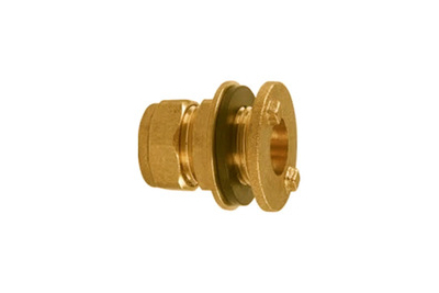 Brass Compression Flange Tank Connector