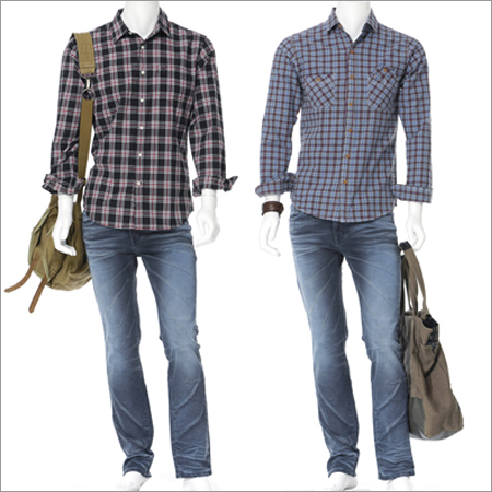 Dark Blue Checks Shirting Fabric