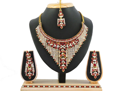 Designer Maroon Necklace