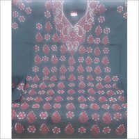 Chikan Dress Material - Cotton, 54x44 Inches, Black | Elegant Design, Unique Pattern, Fine Embroidery, Durable Material, Easy To Wash, Soft Fabric