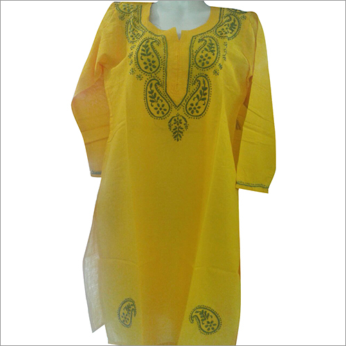 Chikan Long Kurti