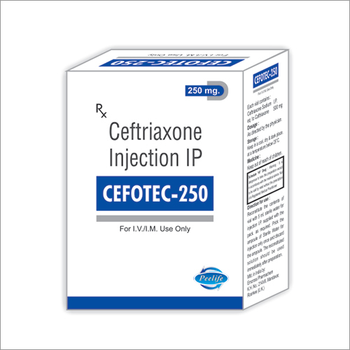 Cefotec-(250) - Ceftriaxone Sodium 250mg Injection, Intravenous | Immediate Effect, Safe Use, Long Shelf Life