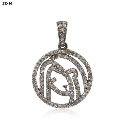 Designer Charm Pendant - 925 Sterling Silver, 0.42 Carat Diamond | Unisex Jewelry for Gifts and Parties