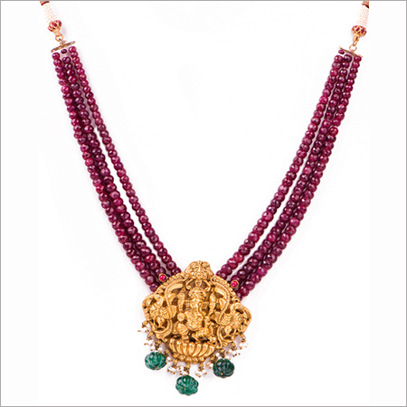 Gold Ganesha Pendant Necklace