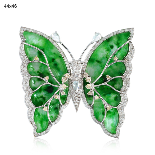 Carved Jede Brooch Jewelry