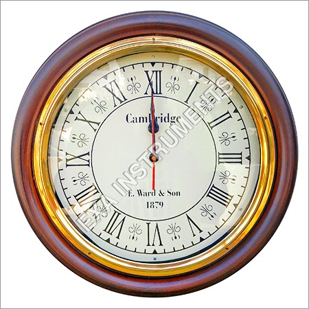 Brass Ring Clock 16" - Brass, Wood, 16 Inches Gold | Quartz Movement, Classic Style, Wall Mountable