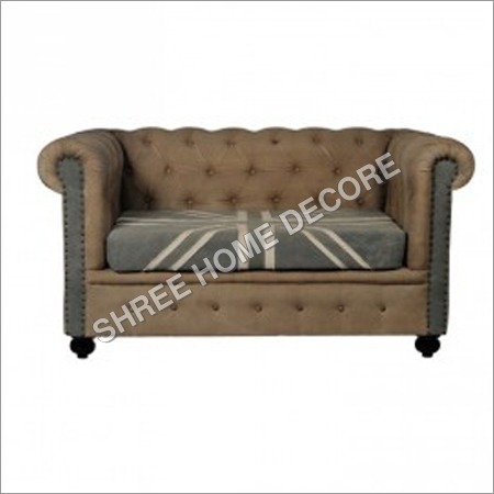 Leather Upholstered Two Seater Sofa