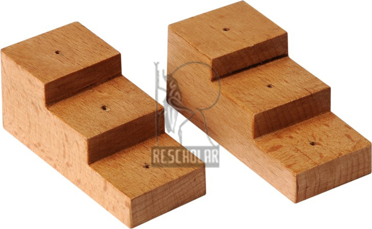 Insect Pinning Block, Step Type - Wood 50x40x30 mm Light Brown | Stable Base, Multiple Steps, Easy Pinning