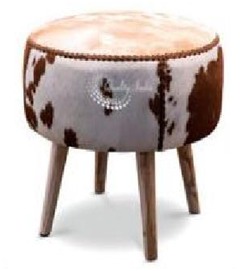Leather Puff Stool