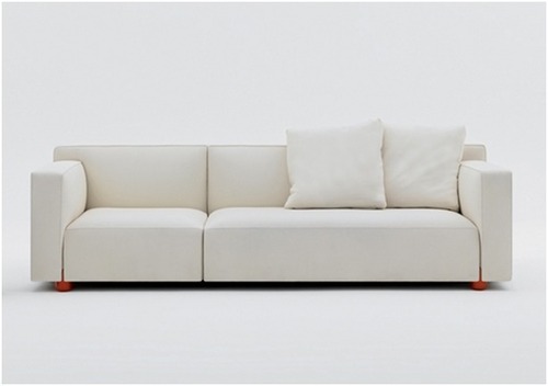 Wooden Sofa - Wood, 78"W x 35"D x 30"H, Off-White | Comfortable Seating, Modern Design, Durable Frame