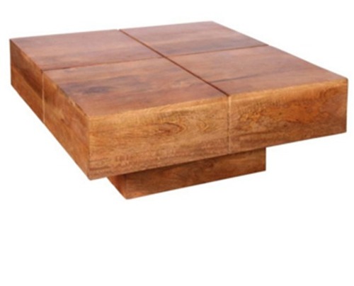 Coffee Table - Solid Wood, 48x48x18 inches, Brown | Stylish Design, Durable Wood, Spacious Top, Easy Assembly, Modern Look, Stable Base, Natural Finish