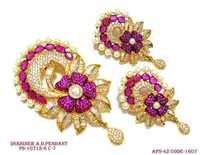 American Diamond Pendant Set