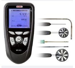 Anemometer - 128x128 Pixels Graphic Display, 50x54 mm Dimensions | Auto Shut Off 0-120 min, Pt100 Probe, Min/Max Values, Airflow Selection