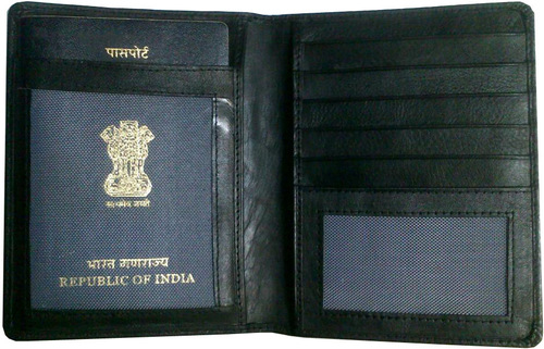 Genuine Leather Passport & Card Case