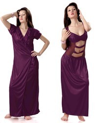 Purple Two Pcs Nighty