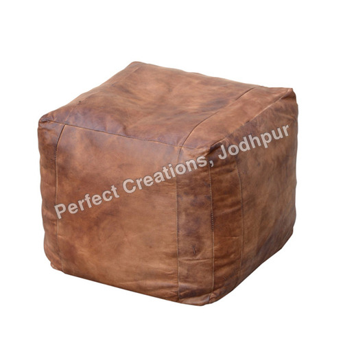 LEATHER OTTOMAN