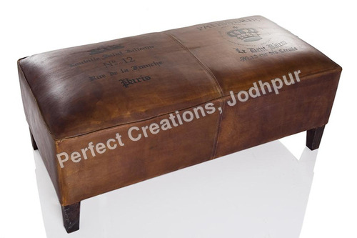 LEATHER OTTOMAN