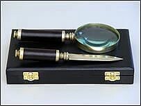 Hand Magnifier & Paper Cutter with Box