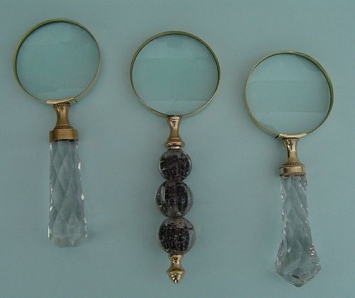 Hand Magnifier With Glass Handle