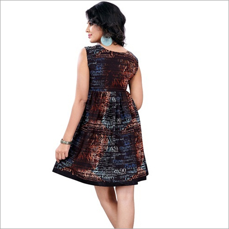 Ladies Western Wear - Cotton Mini A-Line, Black, Sleeveless | Stylish Design, Perfect Fit, Colorfast, Skin Friendly