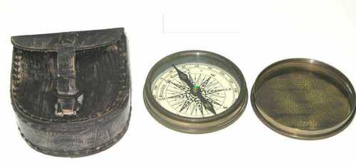 Poem Compass With Leather Pouch