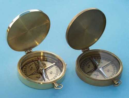 Flat Compass Brass