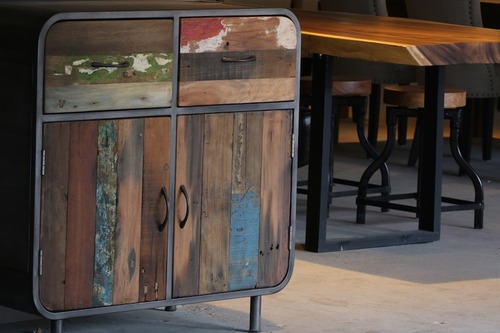 Industrial vintage wooden 