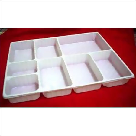 Milky White Partition Meal Tray