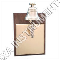 Plaque Bell 3 in 1 - Wood and Metal 10x8 Inches Brown | Wall Mountable Polished Finish Elegant Design