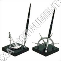 Nautical Pen Stand - Metal and Wood 4x3x2 inches Silver with Black Base | Stylish Durable Polished Finish