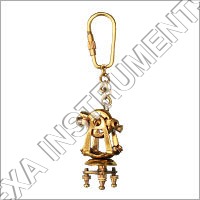 Theodolite Key Chain - Brass, 2x2x1 Inches | Portable, Durable, Lightweight, Polished Finish