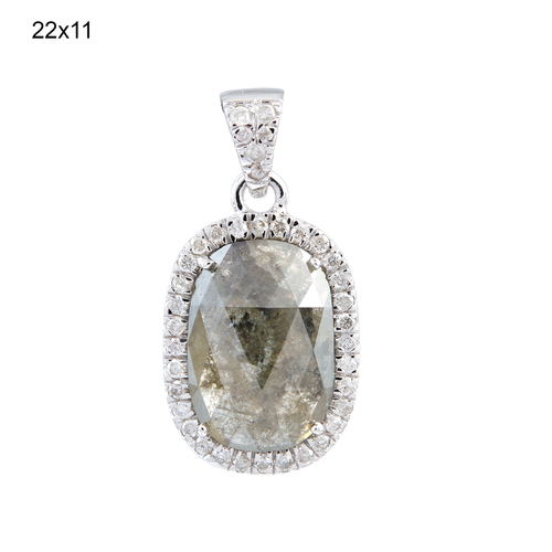 18k White Gold Diamond Pendant